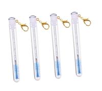 Gogogmee 4pcs Eyelash Brush Key Chain and Applicators for Easy Makeup Application Lightweight and Portable for Daily Use and Rhinestone