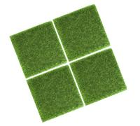 Gogogmee 4Pcs Fake Grass Mat for DIY Landscape Decor Artificial Turf Tiles for Garden Home Decoration and Festival Activities Lawn Mats