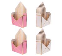 Gogogmee 4pcs Floral Envelope Box: Empty Flower Paper Box Florist Bouquet Packaging for Valentine's Day Mother's Day Wedding Birthday Party Flower Arrangements