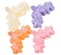 Gogogmee 4pcs Flower Claw Hair Clips Durable Hair Accessories for Women Versatile Candy Colored Clips Stylish Floral Design for Any Occasion
