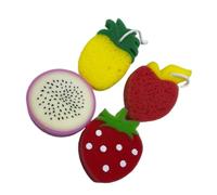 Gogogmee 4pcs Fruit Shape Bath Sponges Soft Sponge Brush Body Scrubbers for Gentle Exfoliating Massage Wash Foam
