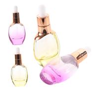 Gogogmee 4pcs Glass Dropper Bottles 30ml Squeeze Bottle Nozzle for Essential Oil Refillable Travel Bottles Tight Seal Portable Oil Dispenser Bottles Random