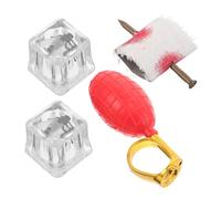Gogogmee 4pcs Halloween Prank Set with Water Spray Rings Fake Nail Through Finger Realistic Bug Ice Cubes for Scary Party Props and April Fools Day Fun