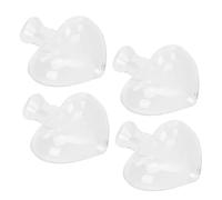 Gogogmee 4Pcs Heart Shaped Glass Vases Transparent Decorative Flower Bottles for Desktop Tabletop Decor with High Borosilicate Glass Suitable for Home Office Study and Gift