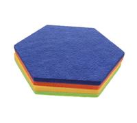 Gogogmee 4pcs Hexagon Felt Message Boards Medium Felt Pin Boards for Photo Display DIY Wall Decor in Green Orange Blue for Home Office Classroom