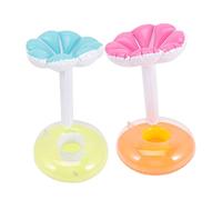 Gogogmee 4pcs Inflatable Cartoon Cup Holders for Swimming Pools Pool Party Supplies Fun Water Drink Floats with Mushroom Umbrella Design for Beach and Tropical Events