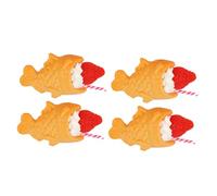 Gogogmee 4pcs Japanese Snack Simulation Food Pendants Cute Cartoon Keychain Charms Bag Decor for Birthday Party Halloween Thanksgiving