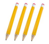 Gogogmee 4pcs Jumbo Wood Giant Pencils Yellow for Classroom Prize Graduation Party Decorations Bulk Birthday Drawing Props Large for Creative Art Sessions