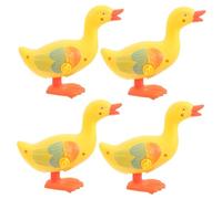 Gogogmee 4PCS Jumping Clockwork Duck Fun Wind Up Hopping Duck for Birthdays Christmas Stockings and Party Activities Boosts Motor Skills and Interactive Play