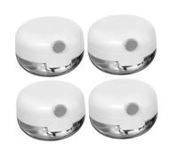 Gogogmee 4pcs Lip Balm Storage Box with Built in Mirror and Silicone Brush Refillable Tiny Containers with Lids for Lip Masks Glosses and Balms Portable Holder for Travel and Home Use