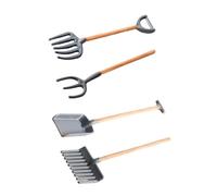 Gogogmee 4pcs Mini Garden Tools Set for Miniature Rake Shovel Forks Dollhouse Farm Accessories Gardening Play Set for Imaginative Outdoor Fun