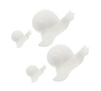 Gogogmee 4pcs Mini Resin Snail Figures White Casting Moulds Fillers for DIY Jewelry Making Crafts Micro Landscape Model Building Creative Supplies