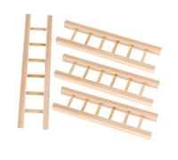 Gogogmee 4pcs Mini Wooden Step Ladders DIY Craft Accessories for Dollhouses Miniature Ladder Models with Lifelike Design for Fairy Garden Diorama Educational Creativity and Spatial Play