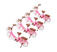 Gogogmee 4pcs Miniature Bicycle Model Ornaments Realistic Retro Dirt Bike for Home Decor Dollhouse Accessories DIY Desk Decorations for Cycling Fans and Collectors