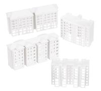 Gogogmee 4pcs Miniature Building Models Lightweight Plastic Micro Landscape Decor DIY Unpainted Mini Buildings for Tabletop Scenery and Model Layout Craft