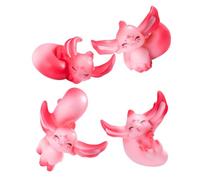 Gogogmee 4pcs Miniature Fox Figurines Resin Mini Animals for Fairy Garden DIY Terrarium Crafts Tiny Cake Toppers Micro Landscape Decor for Office Desk and Small Spaces