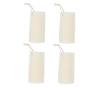 Gogogmee 4pcs Natural Loofah Sponge Bath Towel Gentle Exfoliating Body Scrubber for Dry Sensitive Skin Soft Shower Sponges Enhances Lotion Absorption Promotes Healthy Complexion