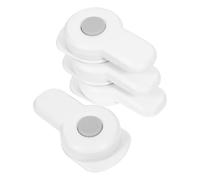 Gogogmee 4pcs Oven Door Locks Self-Adhesive No-Drill Safety Cabinet Latches for Microwave Refrigerator Kitchen Appliances Multipurpose Protection