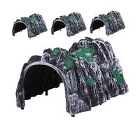 Gogogmee 4Pcs Plastic Railway Tunnel Model for Smooth Safe Surface Train Cave Accessory DIY Miniature Scenic Railway Track Decor Educational for Imaginative Play and Logical Thinking