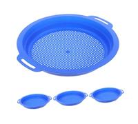 Gogogmee 4pcs Plastic Sand Sifters for Lightweight Beach Sand Sieve Easy Clean Outdoor Sandbox Tools Promotes Creativity and Hand Eye Coordination for Childrens Gardening and Digging Fun