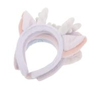 Gogogmee 4pcs Plush Dragon and Deer Antlers Headband Soft Animal Horns Hairband for Christmas Party Cosplay Face Washing Spa Use Cute Holiday Hair Accessory