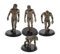 Gogogmee 4pcs Primitive Human Evolution Figures Set - Plastic Simulation Models of Australopithecus, Habilis, Erectus, and Gorilla Figurines - Educational Teaching for Classroom and Home