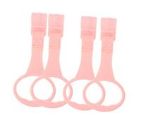 Gogogmee 4pcs Pull-up Rings for Bed Stand Up Handles Smooth Surface Exercise for Newborns Build Confidence in Walking and Movement Development