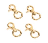 Gogogmee 4PCS Pure Copper Swivel Lobster Claw Clasps with Smooth Rotation for Jewelry Making Purses Bags and Keychains Japanese Style Spring Snap Hooks DIY Craft Connectors