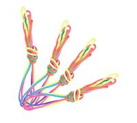 Gogogmee 4pcs Rainbow Cat Cradle Strings Hand Game for Finger Dexterity Rope Plaything with Vibrant Colors Interactive String for Creative Fun and Coordination Development