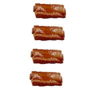 Gogogmee 4pcs Realistic Braised Pork Chops Food Model Simulated Decoration Props for Home Kitchen Photography Displays and Teaching Tools Premium Fake Food Model