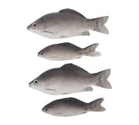 Gogogmee 4pcs Realistic Fake Fish Props for Photography and Kitchen Decor Lifelike Artificial Sea Fish Models with Color Stability and Design for Photo Shoots and Clean Seafood Display