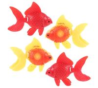 Gogogmee 4pcs Realistic Goldfish Figurines Plastic Aquarium Fish Decor for Home Garden Miniature Floating Fish Ornaments for Ponds Offices Hotels Easy Maintenance Vibrant Colors