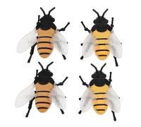Gogogmee 4pcs Realistic Wind-up Bee with Lifelike Design Mechanical Insect Figures for Adults Educational Crafting Robot Bugs Halloween Party Favors and Prankster Fun
