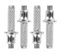 Gogogmee 4pcs Replaceable Metal Hiking Stick Tips High Carbon Steel Trekking Pole Carbide Tips Set for Walking Poles Outdoor Climbing Accessories