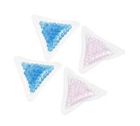 Gogogmee 4pcs Reusable Gel Ice Packs Hot Cold Therapy Bags for Relief and Swelling Portable Triangular Shape with Heat Beads Suitable for Injuries Burns and Sports