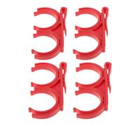 Gogogmee 4pcs Rotatable Red Golf Ball Holder Clips, Portable Foldable Double Clip Set for Golf Bag Attachment, Waist Organizer Suitable for Golfing Accessories and On-course Use