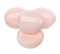 Gogogmee 4Pcs Round Loose Powder Puff Set Non-Fluorescent Makeup Sponge for Foundation Concealer and Cosmetics Large Size for Skin Types and Makeup Applications
