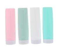 Gogogmee 4Pcs Silicone Travel Bottles Squeeze Type for Cosmetics Toiletries Refillable Lotion Shampoo Holder Sub Bottles with Portable Lightweight Design for Business Trips and Travel
