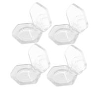 Gogogmee 4pcs Small Empty Eyeshadow Pans Hexagon Cosmetic Containers Reusable Makeup Palette for Women Travel-friendly Compact Eyeshadow Dispenser