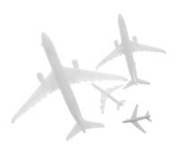 Gogogmee 4pcs Small Model Airplanes Plastic Miniature Aircraft for Creative Micro Landscape Detailed Collectible Plane Models for Exhibition and Airport Scene Design