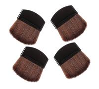 Gogogmee 4pcs Small Powder Makeup Brush for Face Blush Precision Cosmetics Tools for Women Girls Flat Top Blush Brush for Facial Makeup