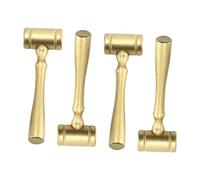 Gogogmee 4pcs Small Wooden Judge Gavel for Portable Auction Hammer Clear Knocking Sound Compact and Easy to Use for Role Play and Law Students