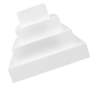 Gogogmee 4pcs Square Wedding Cake Dummies Set White Foam Cake Models for Baking Practice and DIY Decoration 7cm Height Multi-size 4" 6" 8"