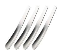Gogogmee 4pcs Stainless Steel Kitchen Spoons Silver Set for Egg and Breakfast Serving, Smooth Design and Easy to Clean