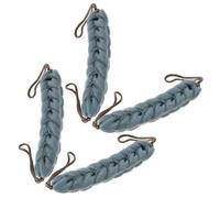 Gogogmee 4pcs Stretchable Bathing Back Scrubber for Shower Gentle Exfoliating PE Mesh Back Washer with Long Design for Deep Skin Cleaning Easy Grip for Women and Men