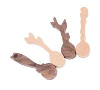 Gogogmee 4pcs Unfinished Wood Spoon Blanks DIY Craft Kit for Whittling Beginners Artistic Semi-Finished Wooden Spoons Variety for Hand Carving and Creative Projects