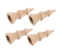 Gogogmee 4pcs Unfinished Wooden Christmas Tree Ornaments Rustic Wood Holiday Trees for DIY Painting and Coloring Small Natural Wood Crafts Tabletop Decoration