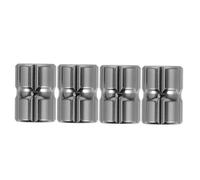 Gogogmee 4pcs Valve Cap Universal Stem Cap Vehicle Accessories Tire Valve Cover Black Stainless Steel