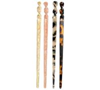 Gogogmee 4Pcs Women Hair Pin Tortoise Shell Acetate Hair Sticks for Buns Chinese for Daily Wear Wedding and Banquets