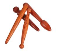 Gogogmee 4pcs Wooden Reflexology Massage Tool Set with Sticks for Foot Meridian Therapy Handheld Back Massager and Thai Trigger Point Stick for Fatigue Relief and Wellbeing